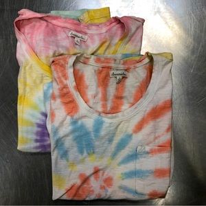 👚Two Dreamsicle Tie Dye Tees Size Women’s Large👚